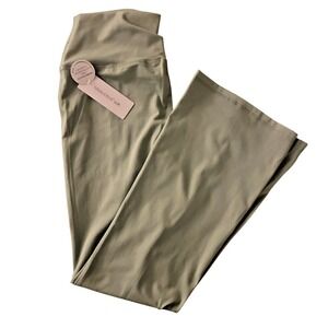 Yogalicious Lux Womens XL Iceberg Green Flare Leggings Pants High Waist‎
